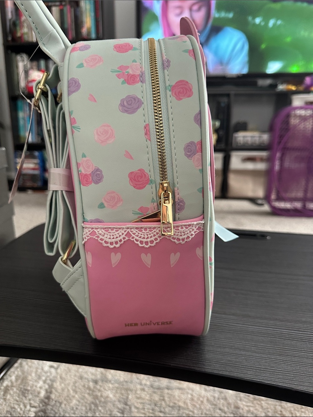 Sanrio My Melody Pink & Light Blue Floral Mini Backpack - Picture 4 of 4